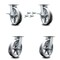 Service Caster 8 Inch Kingpinless V Groove Semi Steel Wheel Caster Swivel Locks 2 Brakes, 4PK SCC-KP30S820-VGR-SLB-BSL-2-BSL-2 - alternate 1